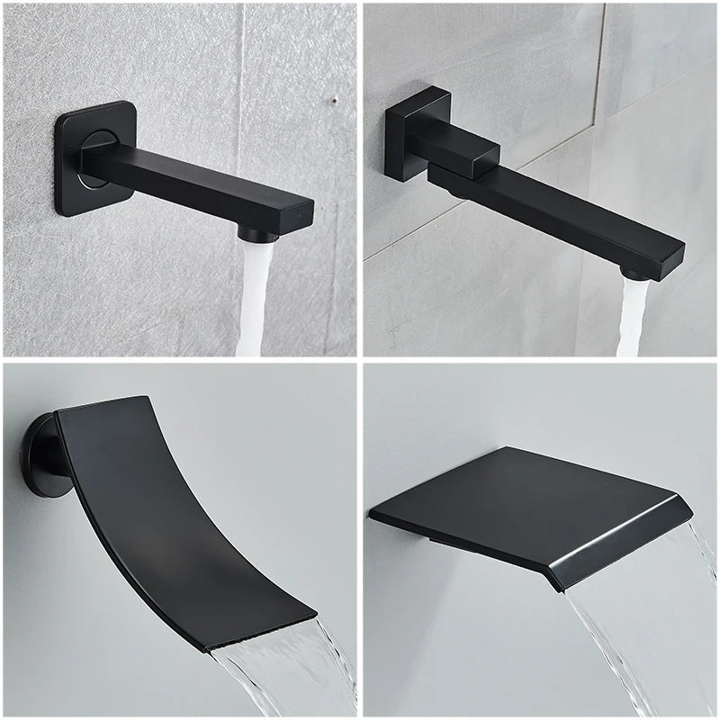 Quyanre Concealed In Wall Digital Shower System With Tub Spout