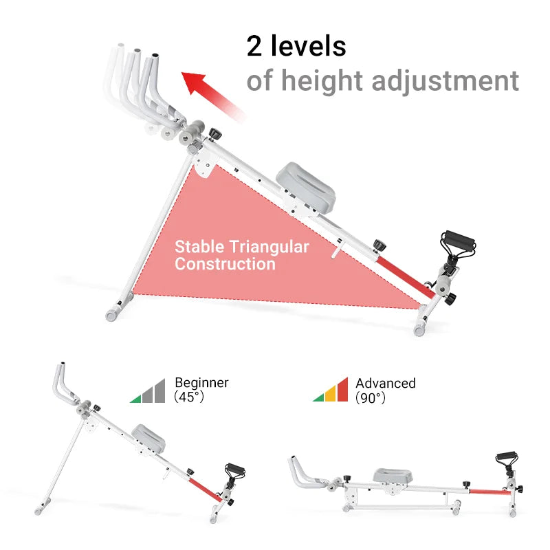 Cursor Fitness 4 In 1 Ab Trainer Rowing Machine Adjustable