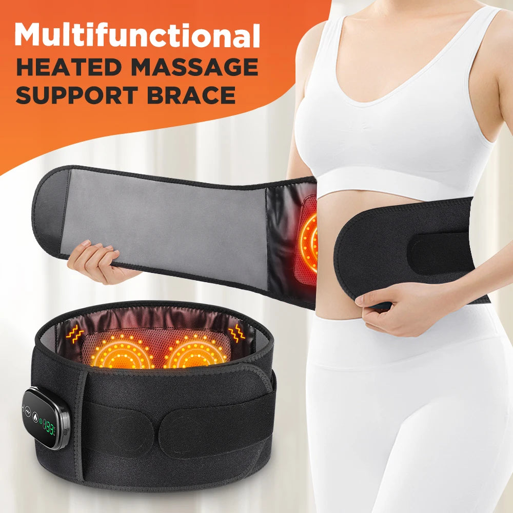 Hailicare Heating Vibration Massager Waist And Back Support Belt