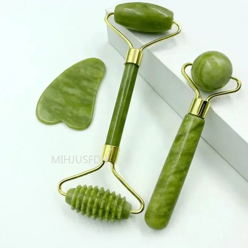 MIHJUSFDH Jade Roller Massager Gua Sha Set For Face And Body