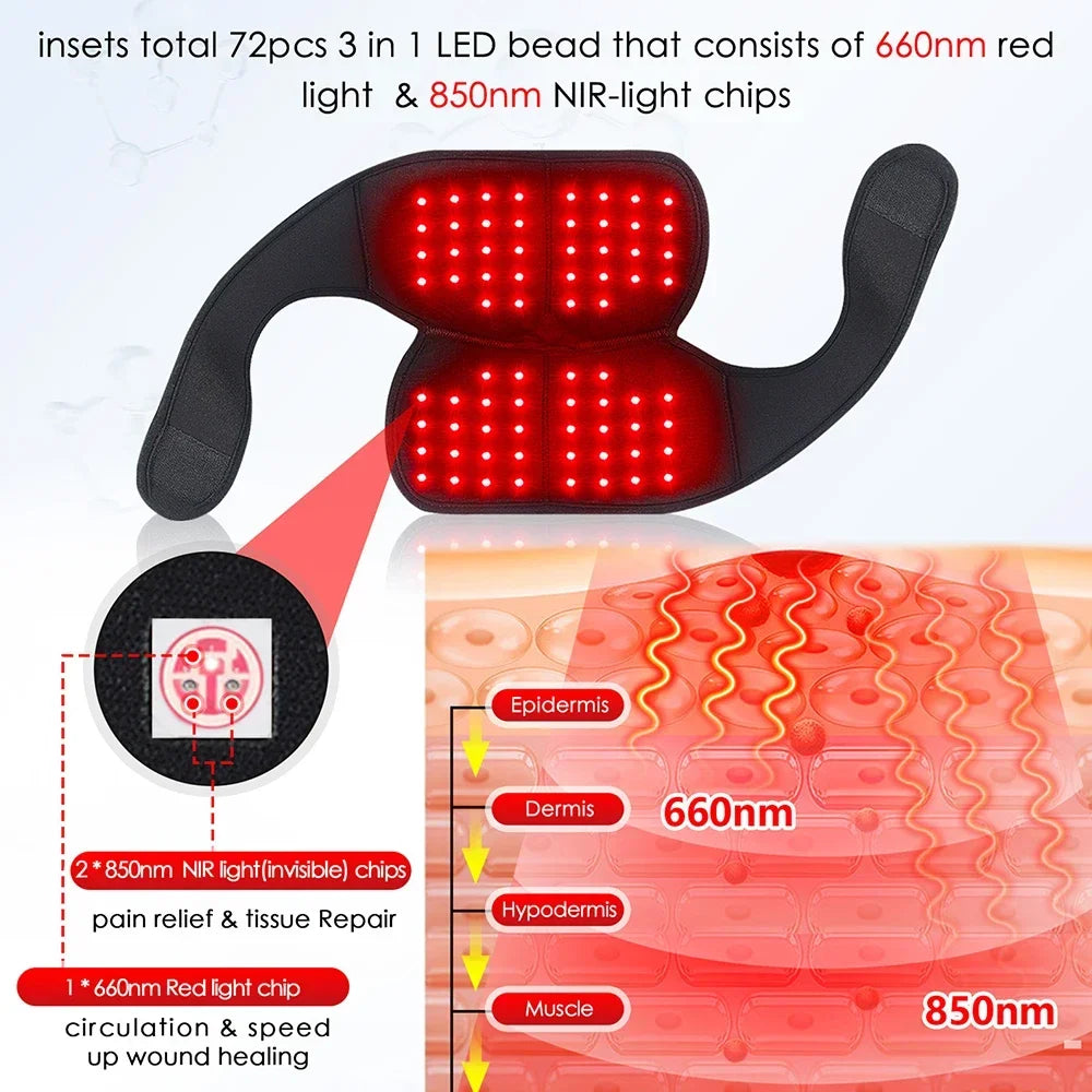Astarexin Light Therapy Heating Knee Massage Pad Pro