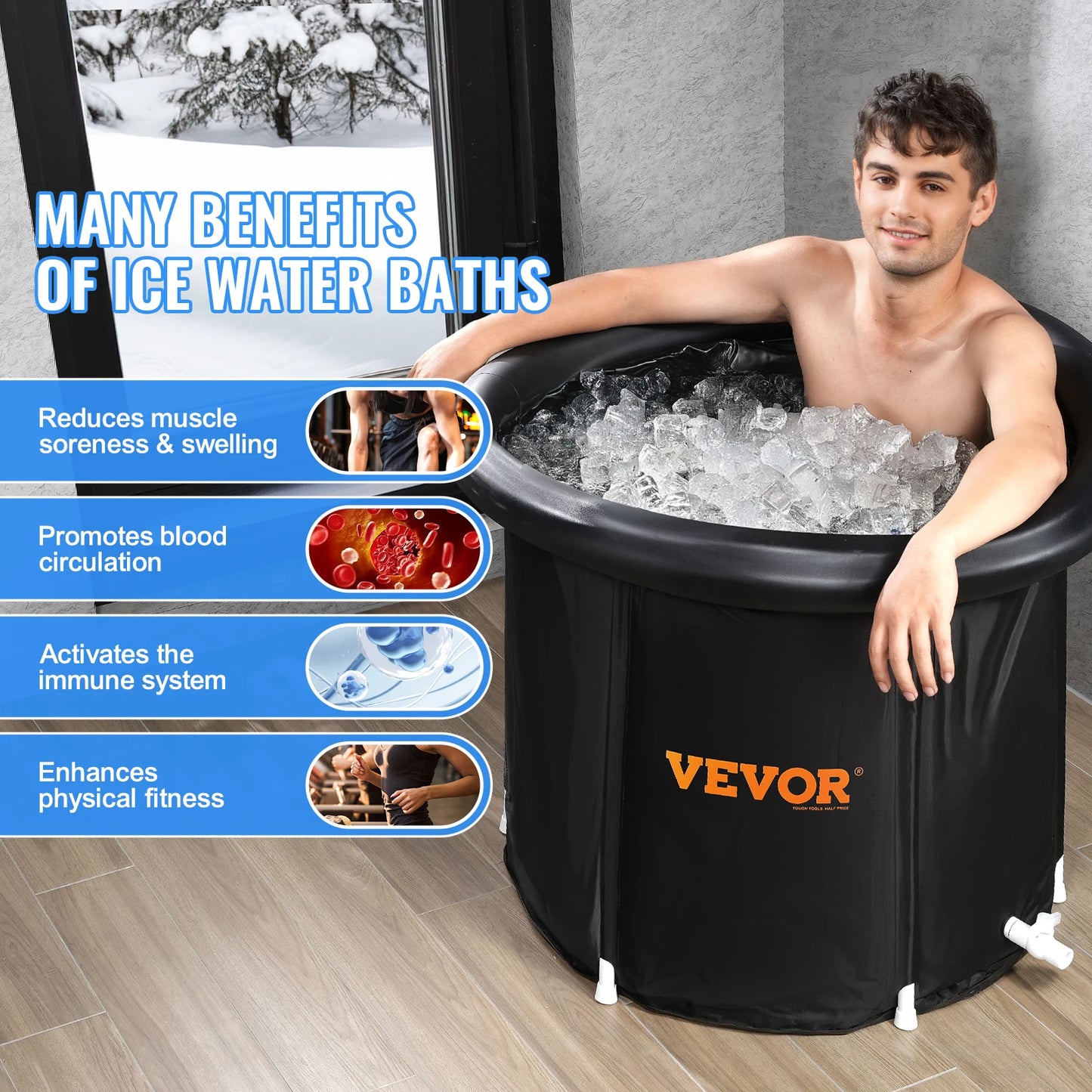 Portable Ice Bath Plunge Tub For Athletic Recovery