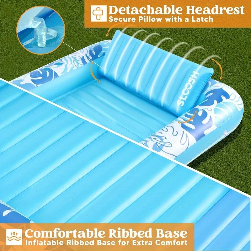 Joyfy 4 In 1 Suntan Tub Floatie Inflatable Pool Lounger