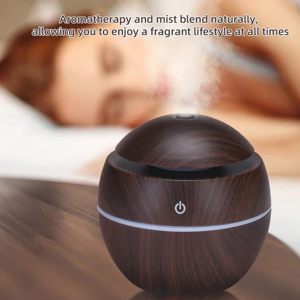 Smart Desk Humidifier Ultrasonic Mist With Touch Control Ambient Lighting