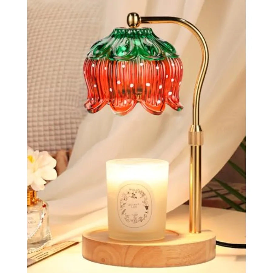 Strawberry Candle Warmer Lamp Adjustable Height Lotus Flower