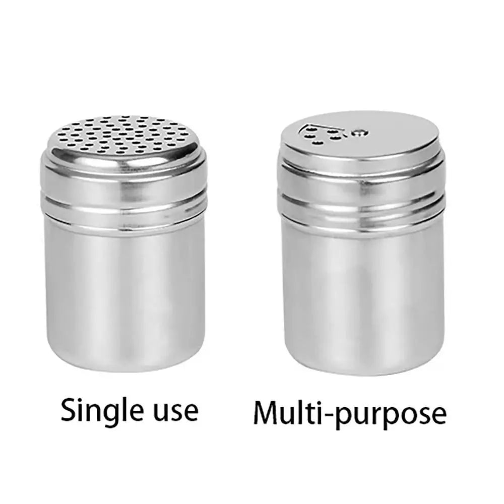 Stainless Steel Rotating Seasoning Jar Salt And Pepper Shaker