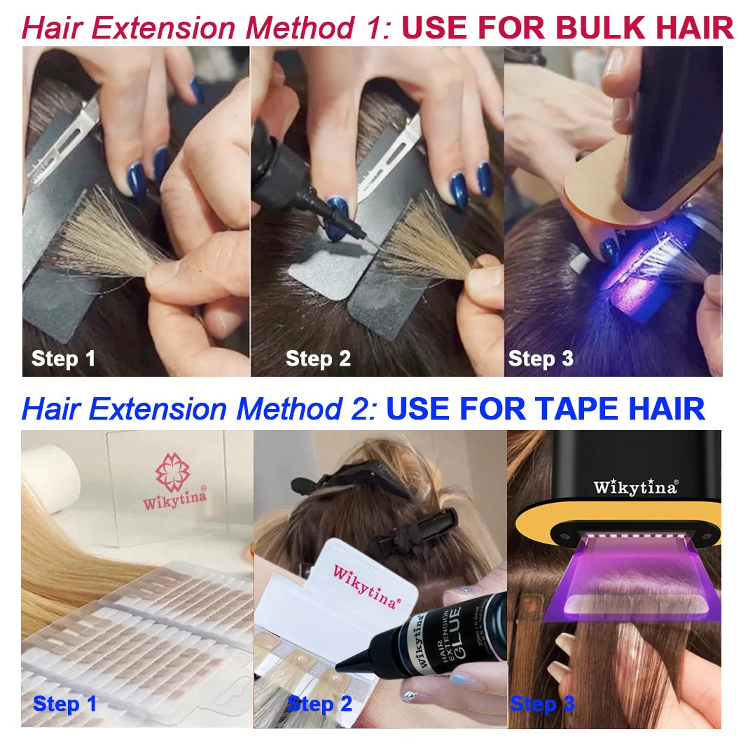 Wikytina UV Light Hair Extension Kit for Professional Use