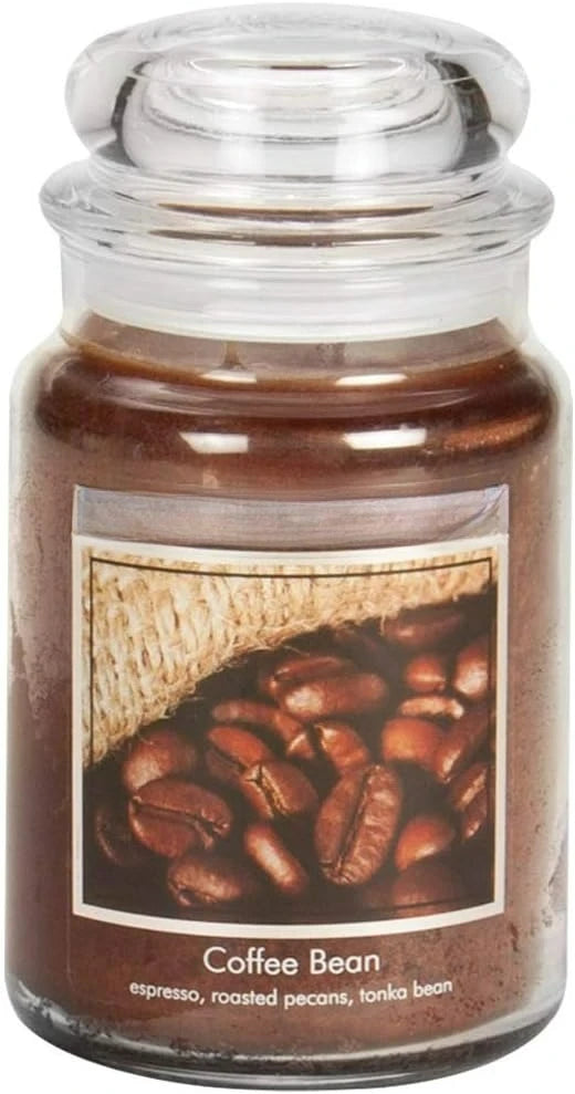 Coffee Bean Glass Jar Scented Candle Long Lasting Fragrance