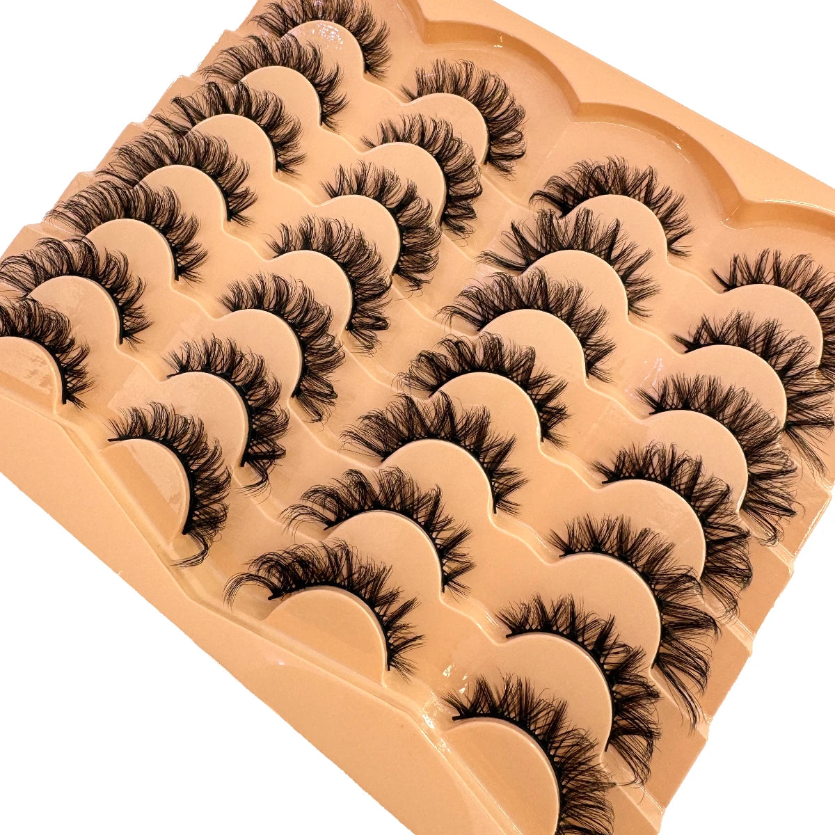 HBZGTLAD 3D Fluffy False Eyelashes Thick Volume Cluster Lashes