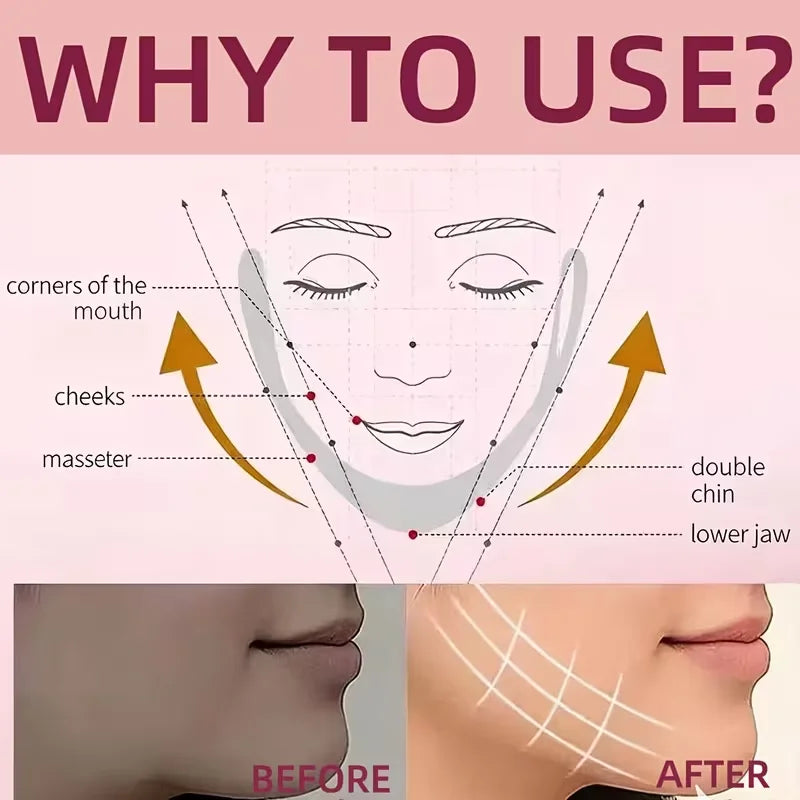 V Shaped Chin Strap Masks Gentle Non Irritating Fit Set Of 5