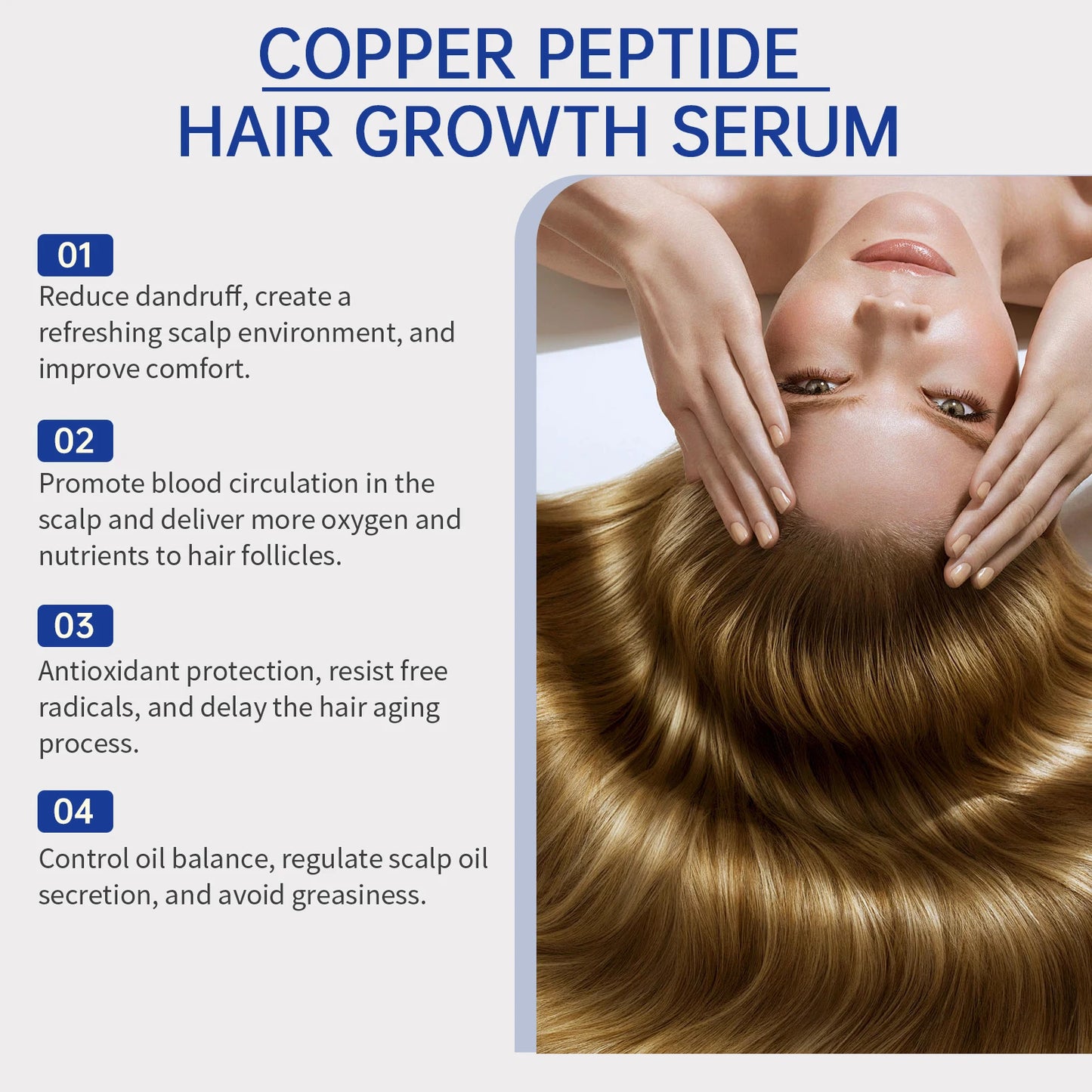 EELHOE Copper Peptide Hair Serum for Nourishing Roots and Growth
