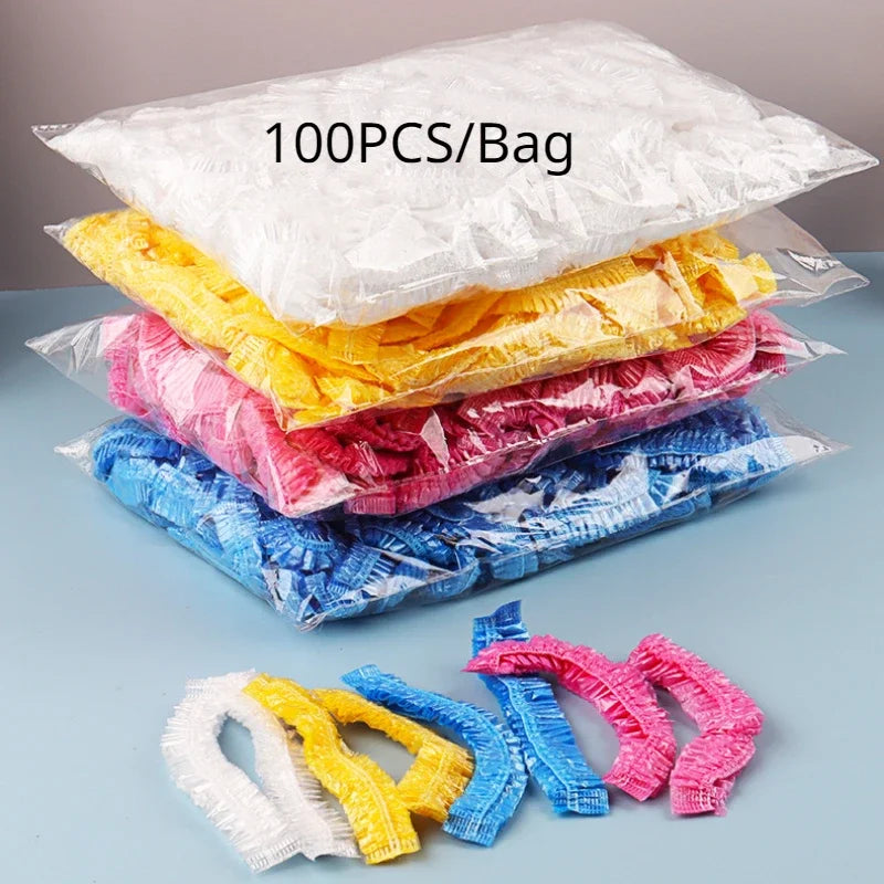 Disposable Shower Cap Waterproof Hair Cap For Bath And Sauna