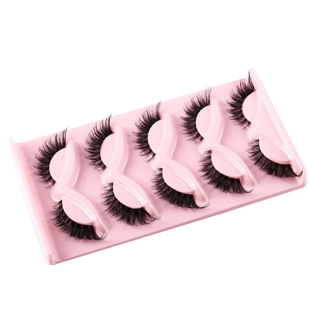 Cat Eye Strip Fake Eyelashes Natural Long Winged Synthetic Lashes