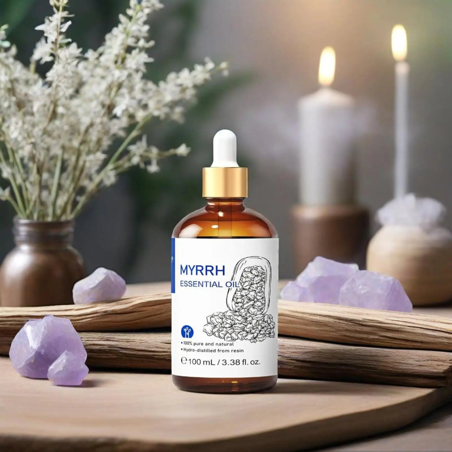 HIQILI Essential Oils Frankincense Lemon Rosemary Tea Tree Lavender