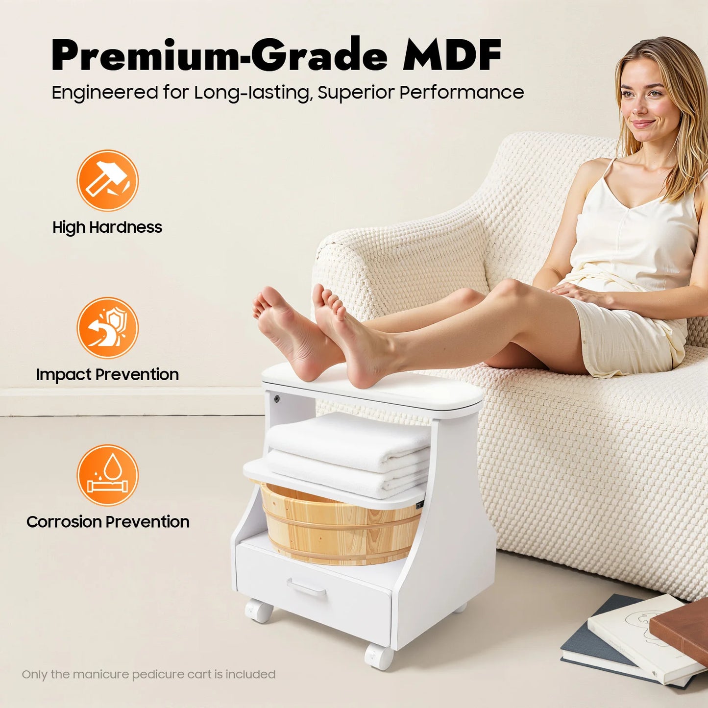 Bymaocar 3 Tier Pedicure Stool With Foot Basin Holder Salon
