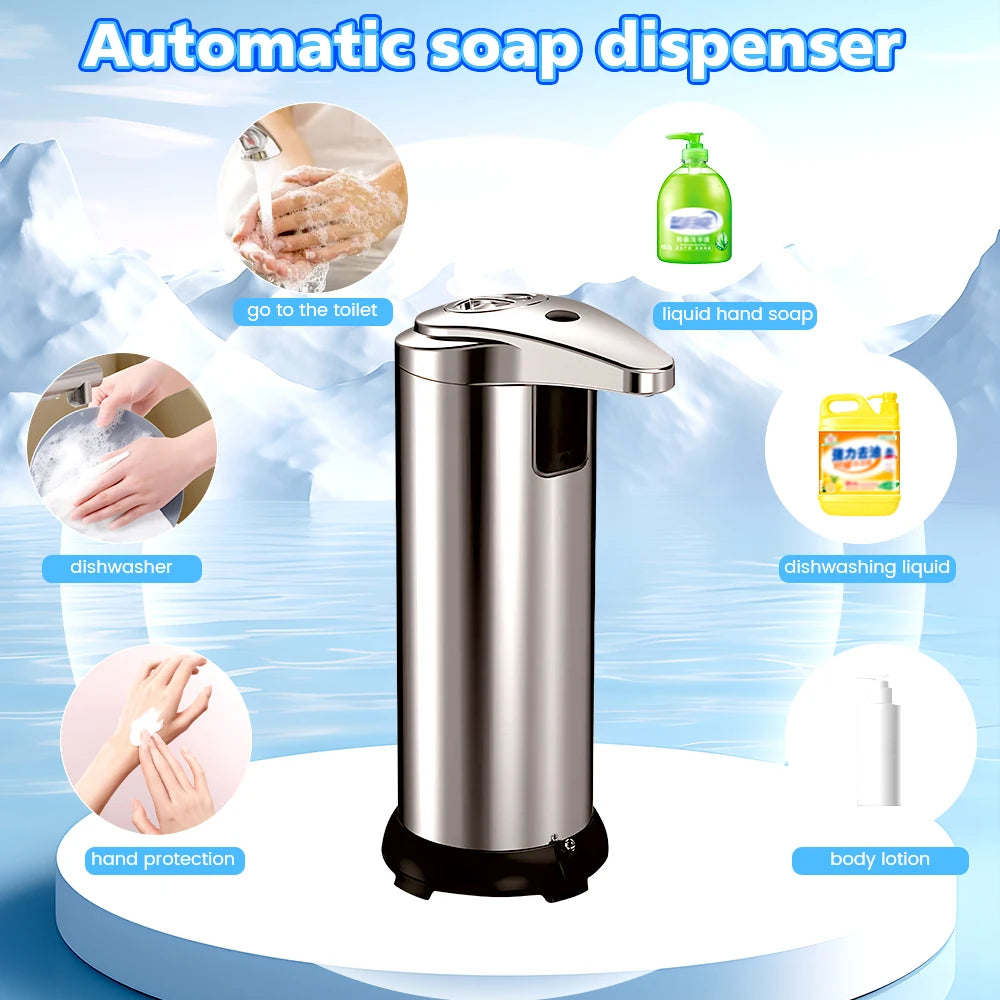 Automatic Touchless Stainless Steel Soap Dispenser With Infrared Sensor