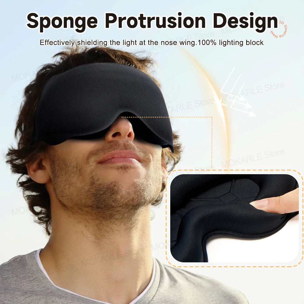 Zoechic 3D Sleeping Mask Blockout Light Travel Eye Mask