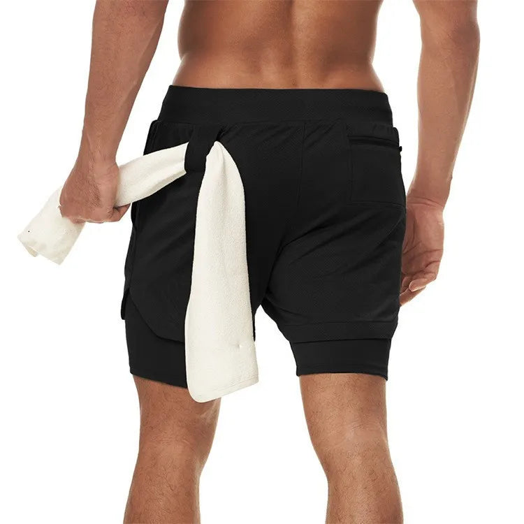 Camo Running Shorts For Men Quick Dry Gym Training