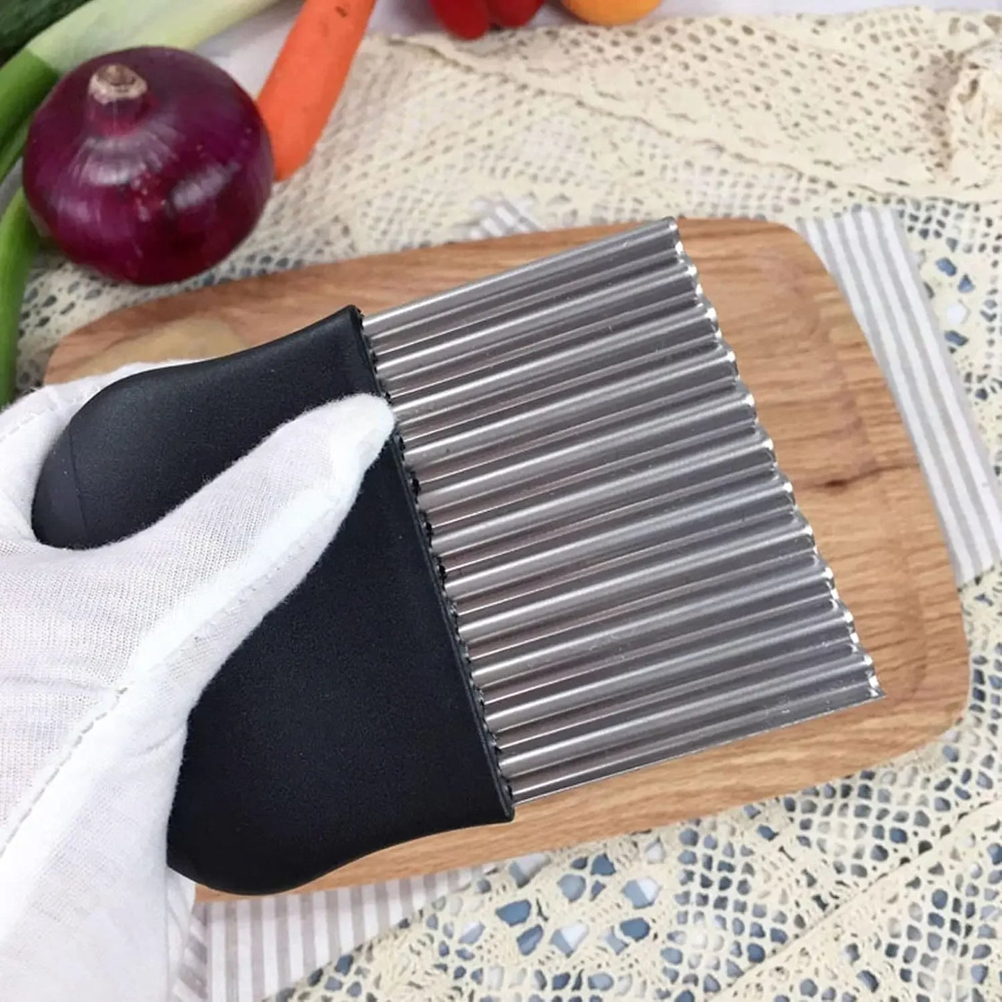 Stainless Steel Crinkle Cutter for French Fries and Chips