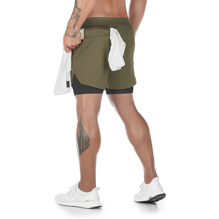 Men Quick Dry Running Shorts For Gym And Jogging Training