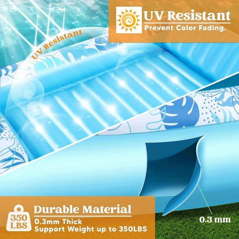 Joyfy 4 In 1 Suntan Tub Floatie Inflatable Pool Lounger