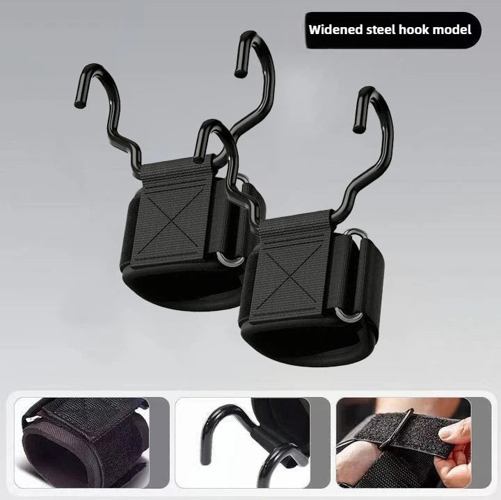 Weight Lifting Hooks Grips With Wrist Wraps For Pull Ups