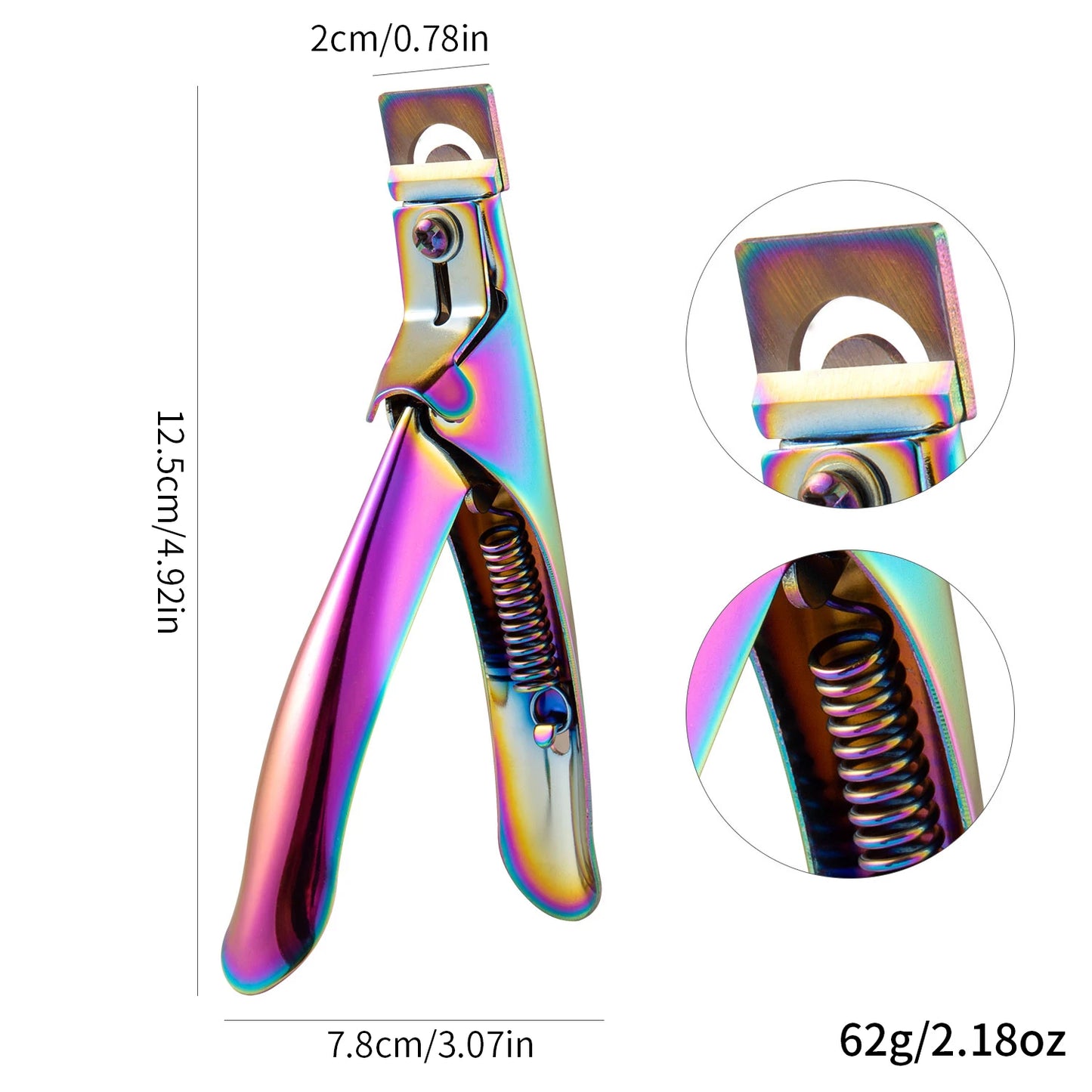 Stainless Steel Nail Trimmer Straight Edge Cutter for Acrylic and Tips