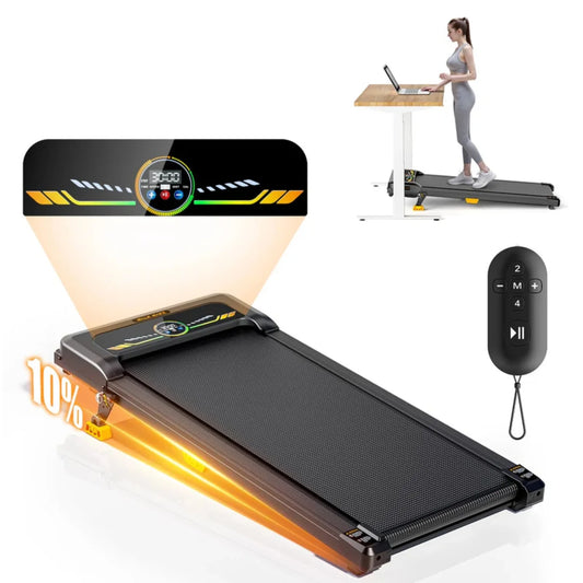 Portable Incline Walking Pad 330lb Capacity Under Desk Treadmill