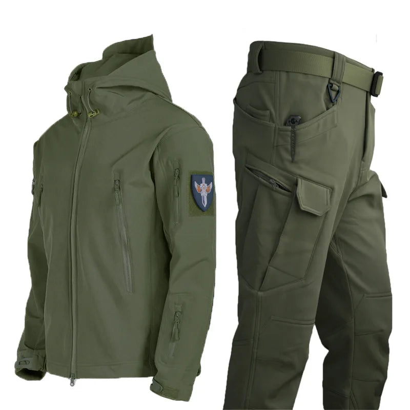 SoftShell Tactical Waterproof Jacket for Men Hiking Camping Outdoor Gear