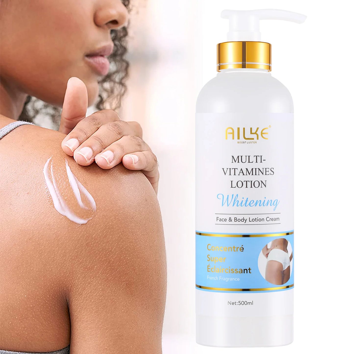 AILKE Multi Vitamin Body Lotion Whitening Dark Spots Moisturizing Antioxidant