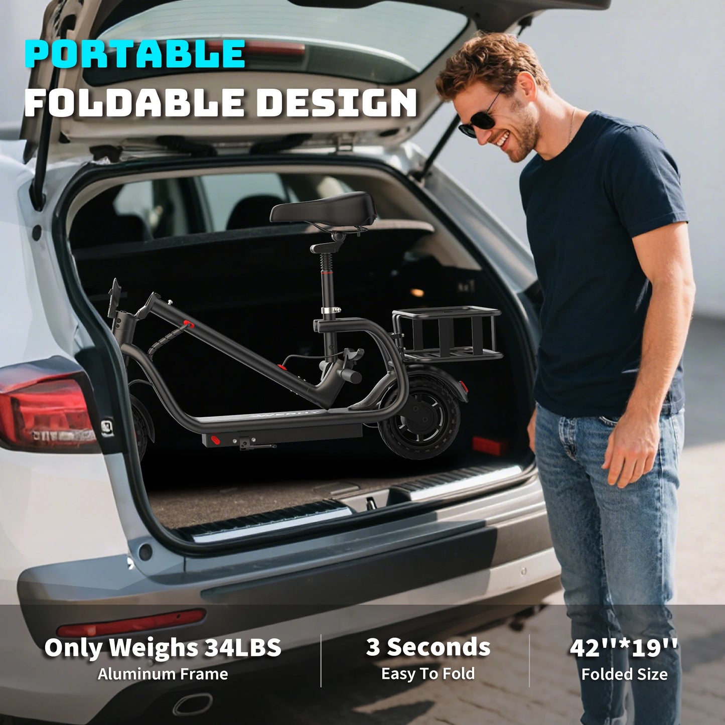 AOVOPRO Electric Bicycle Foldable 350W 17 Mile Range