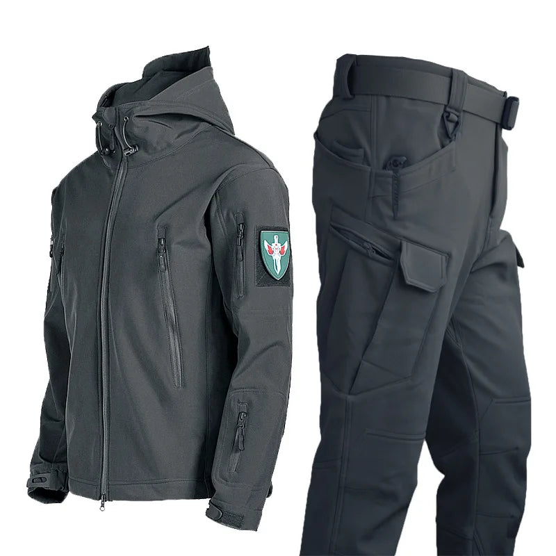 SoftShell Tactical Waterproof Jacket for Men Hiking Camping Outdoor Gear