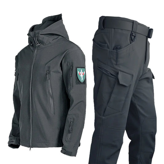 SoftShell Tactical Waterproof Jacket for Men Hiking Camping Outdoor Gear