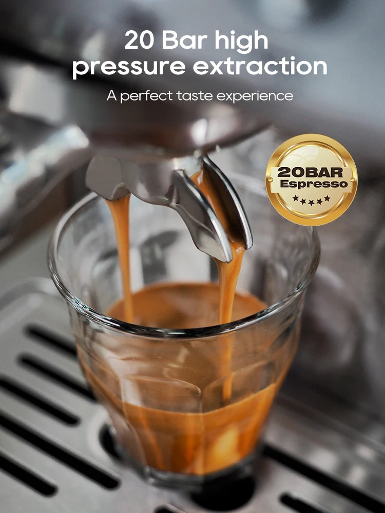 HiBREW 20 Bar Semi Automatic Espresso Machine 58mm Portafilter