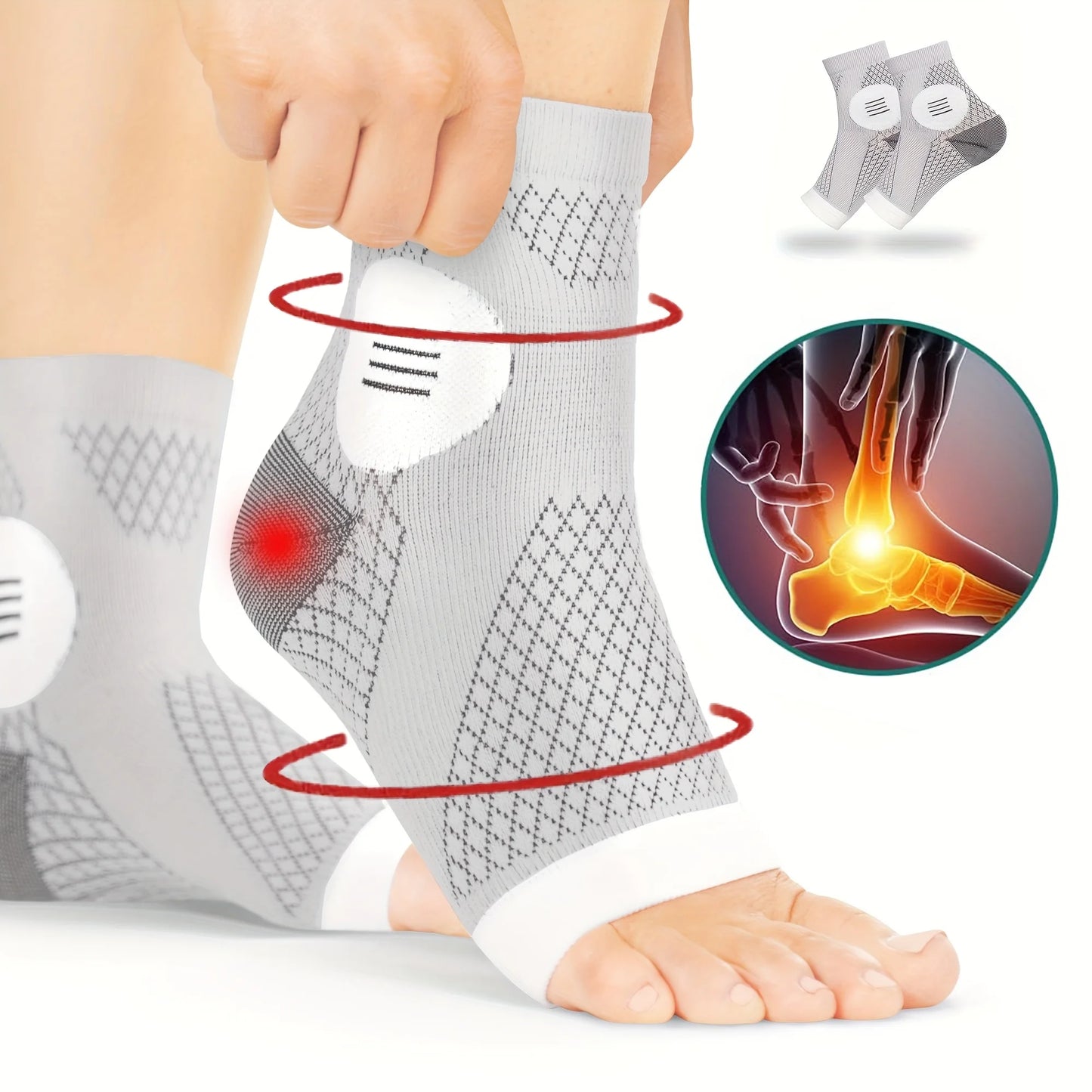 Open Toe Compression Socks With Arch Support For Neuropathy Relief