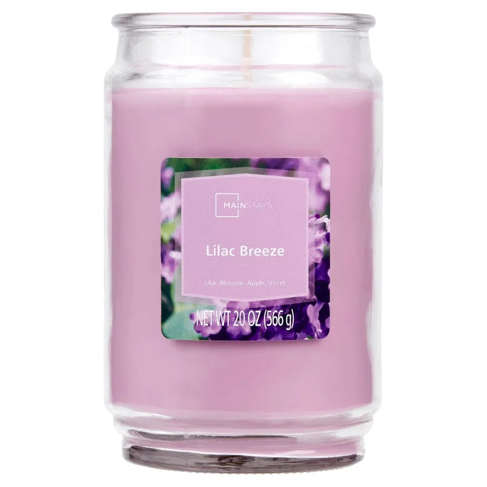 Lilac Scent Glass Jar Candle Single Wick Home Fragrance
