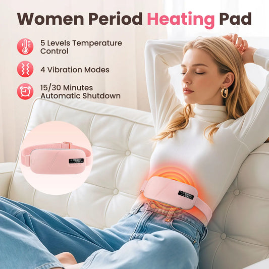 PASTSKY Waist Massage Belt Electric Heating And Vibration For Menstrual Cramps
