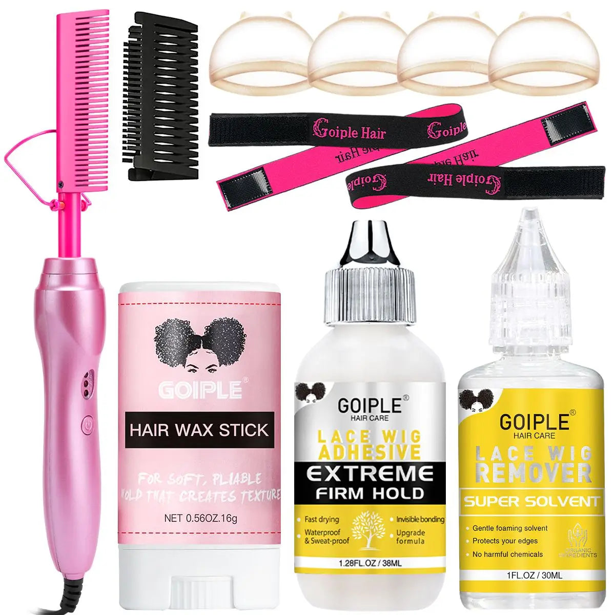 GOIPLE Electric Hot Comb Straightener Curling Iron for Hair Care