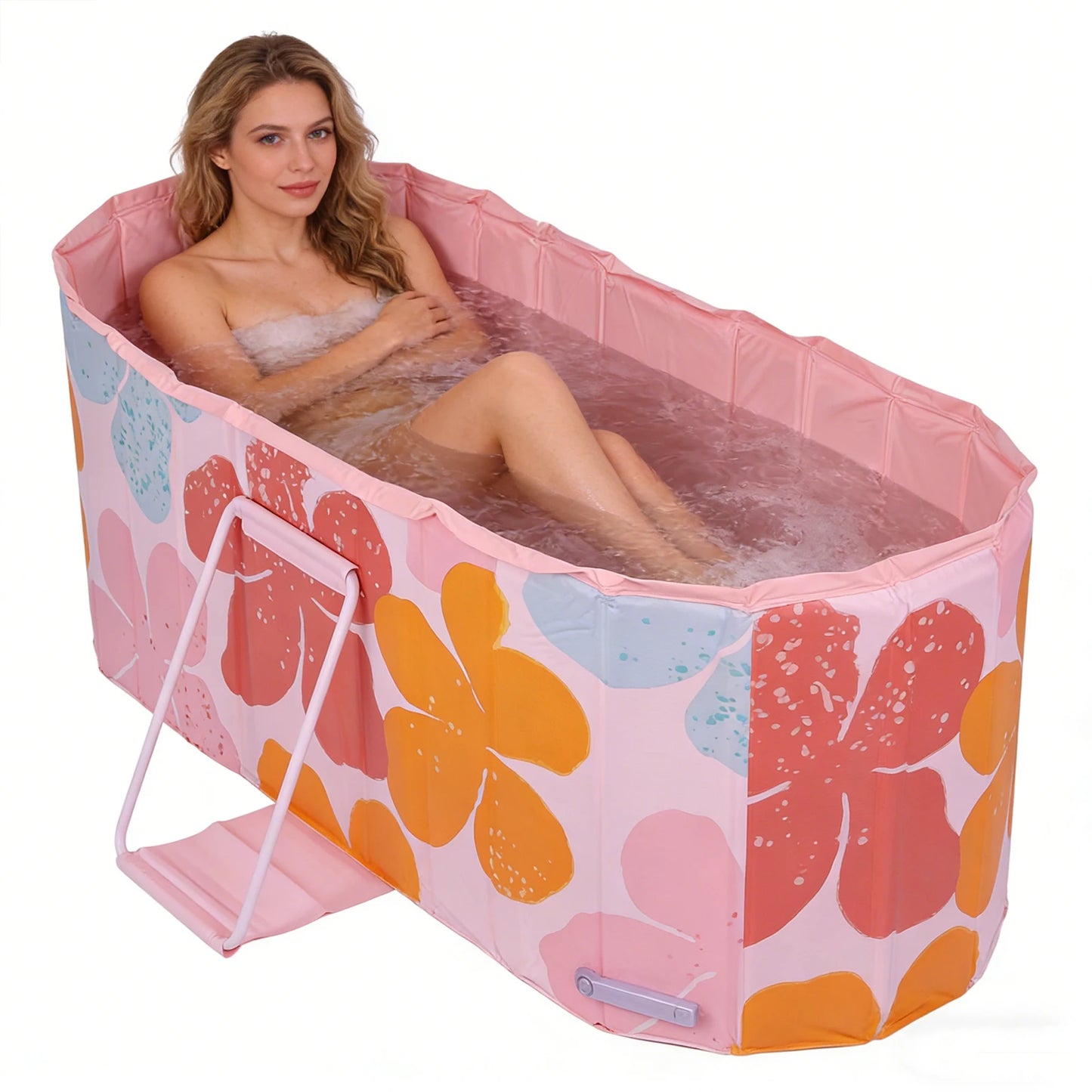 Foldable Ice Plunge Tub With Insulated Liner For Home Use