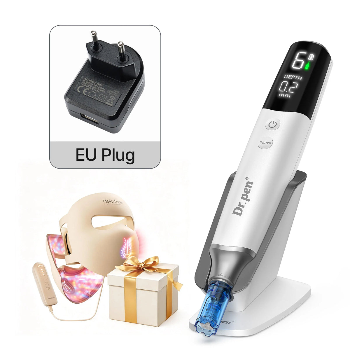 Dr.Pen M9 Microneedle And Hello Face M300 LED Beauty Mask