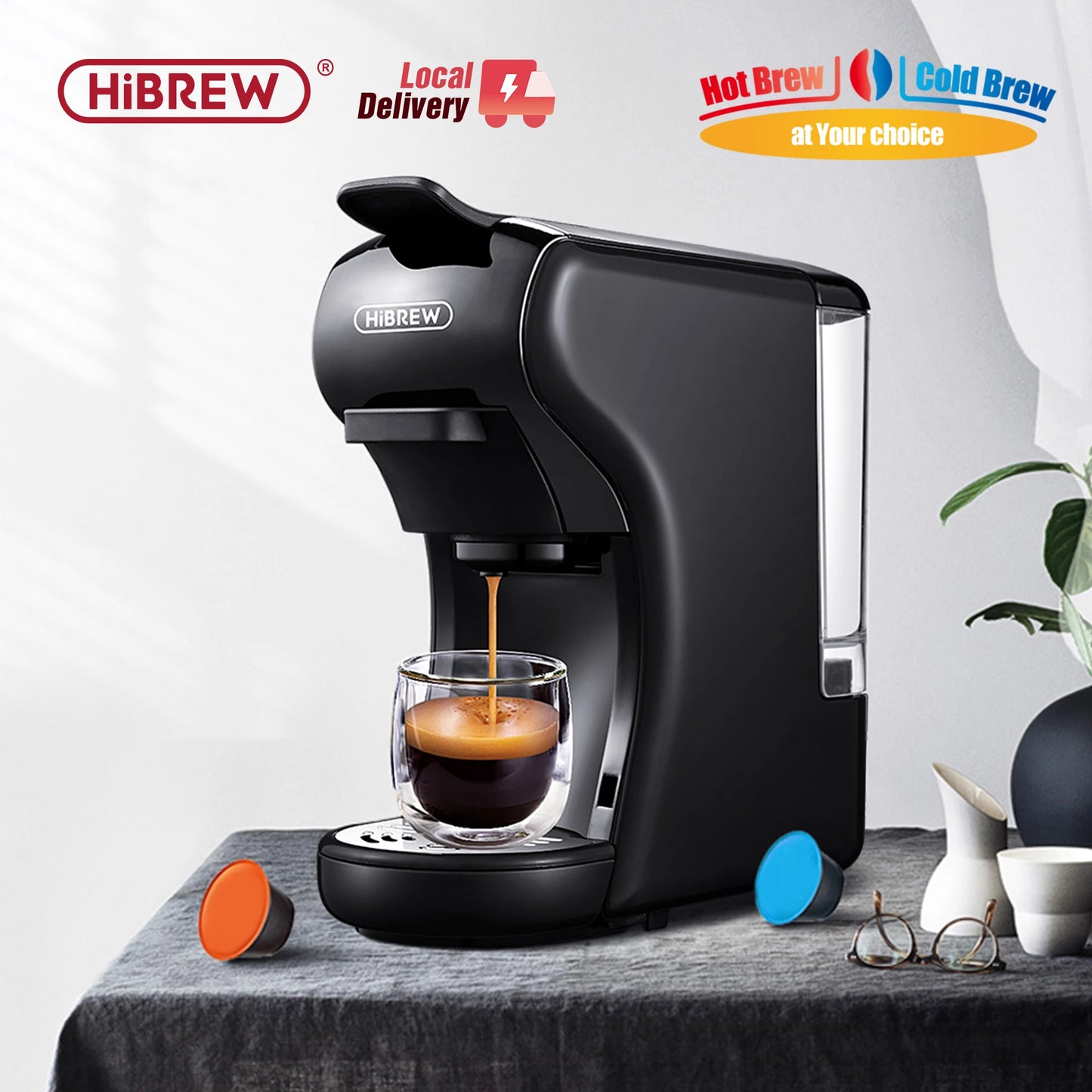 HiBREW 4In1 Espresso Coffee Maker Nespresso Dolce Gusto Compatible