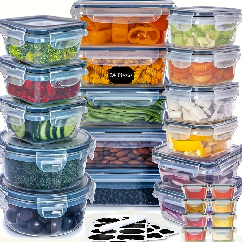 BPA Free Food Storage Set 24 Airtight Containers and Lids