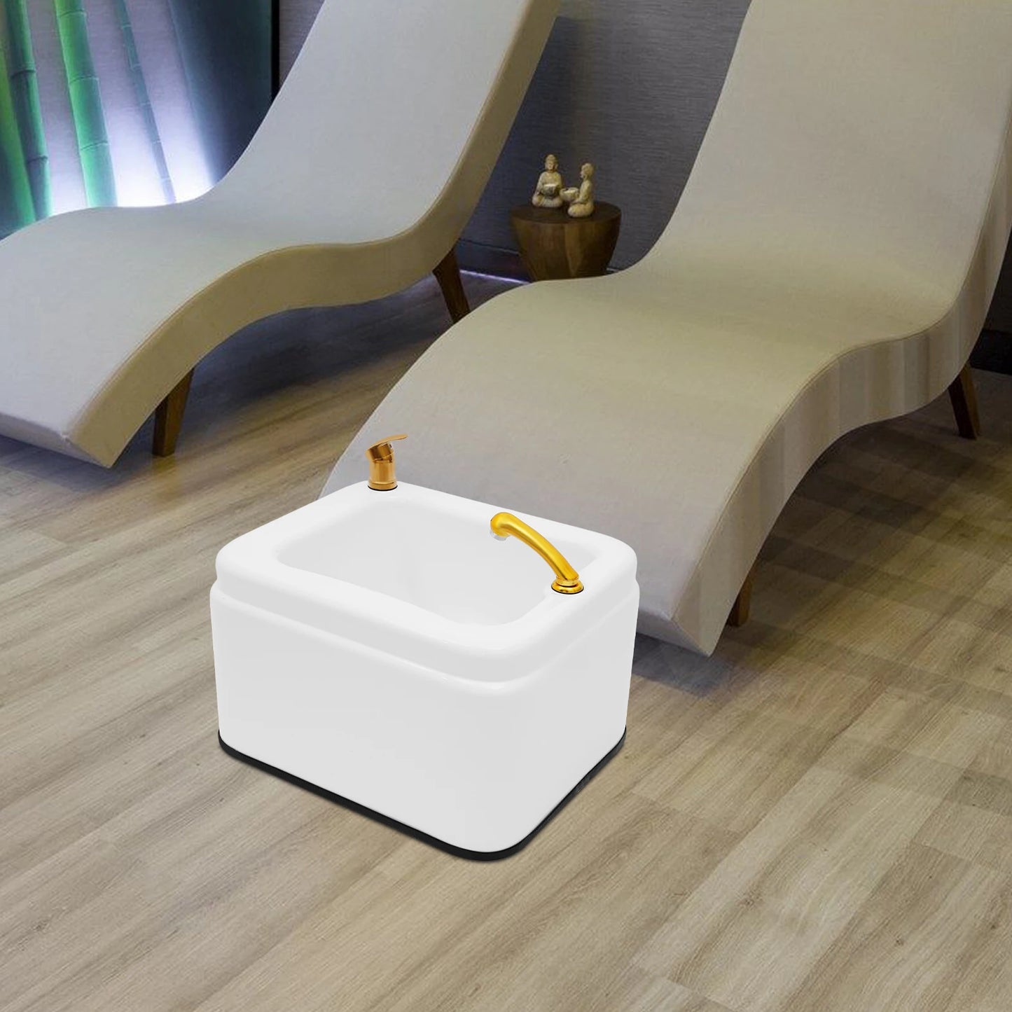 Bymaocar Acrylic Footbath With Massage Spa Tub LED Light