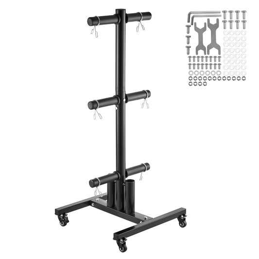 VEVOR Weight Plate Rack With Wheels 1000 Lbs Capacity
