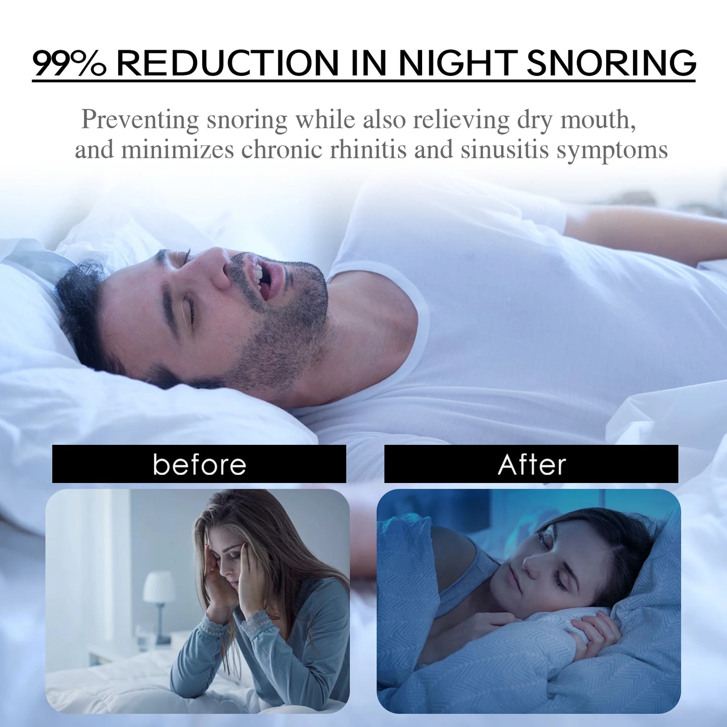 Stop Snoring Mouth Tape for Nasal Breathing and Sleep Improvement