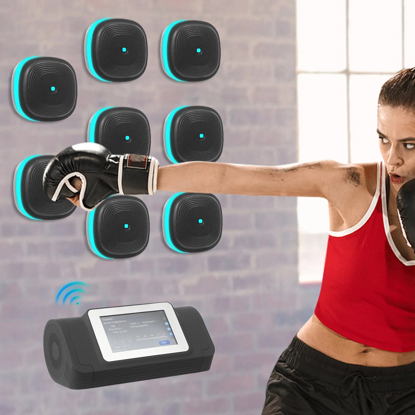 Bluetooth Music Boxing Wall Target Machine For Home Fitness And Agility Training