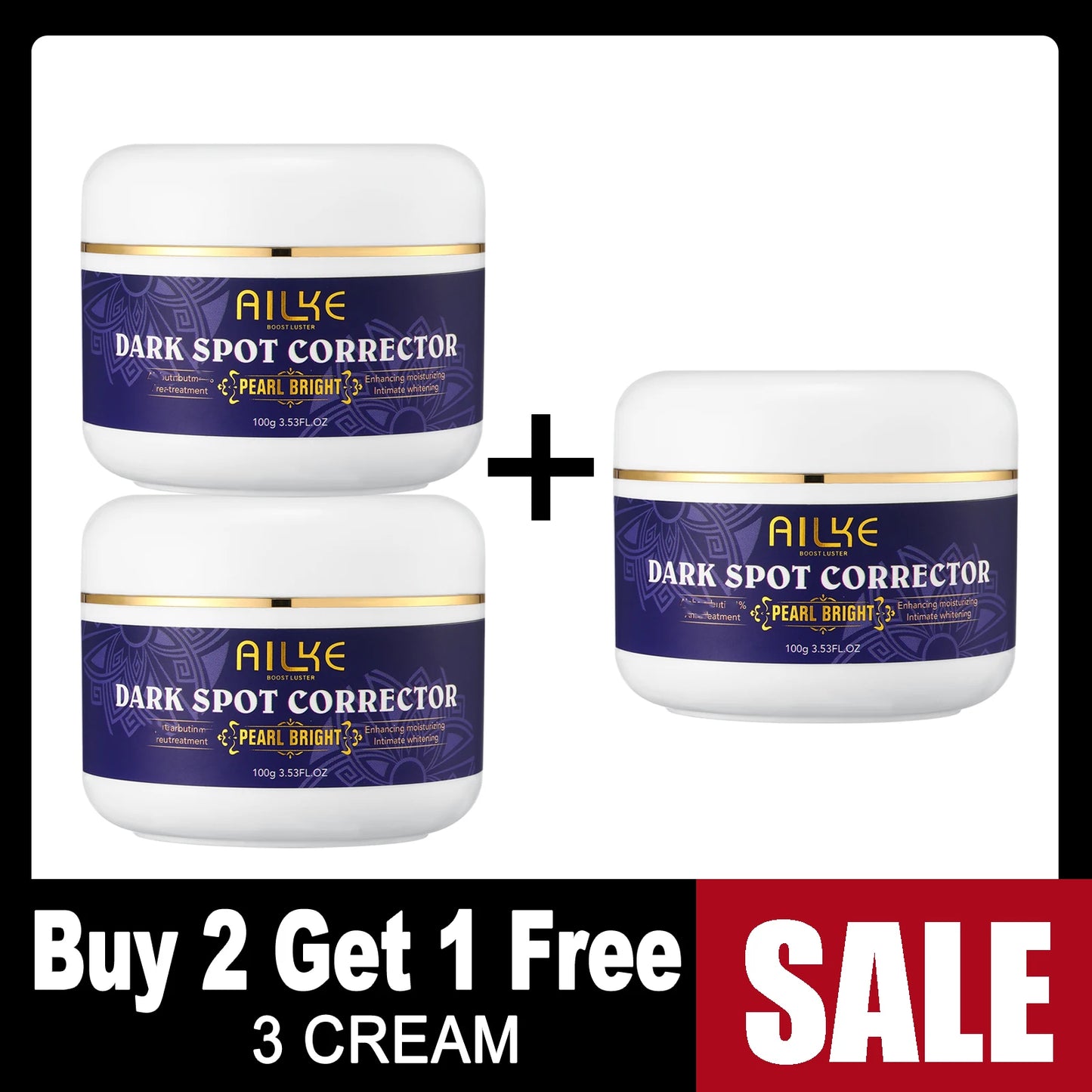 AILKE Double Glutathione Dark Spots Remover Cream For Face And Body