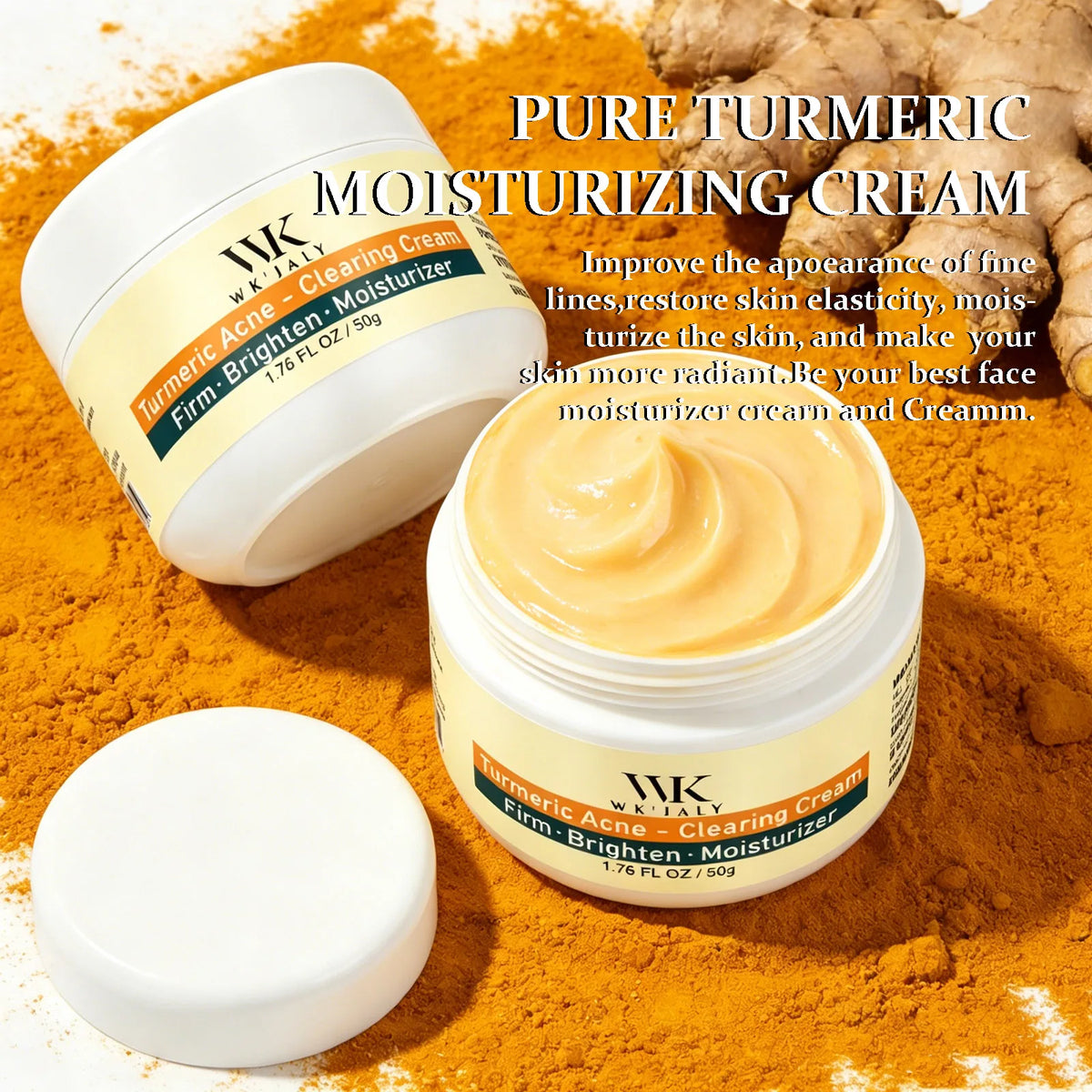 WK JALY Turmeric Brightening Face Cream For Anti Acne Care