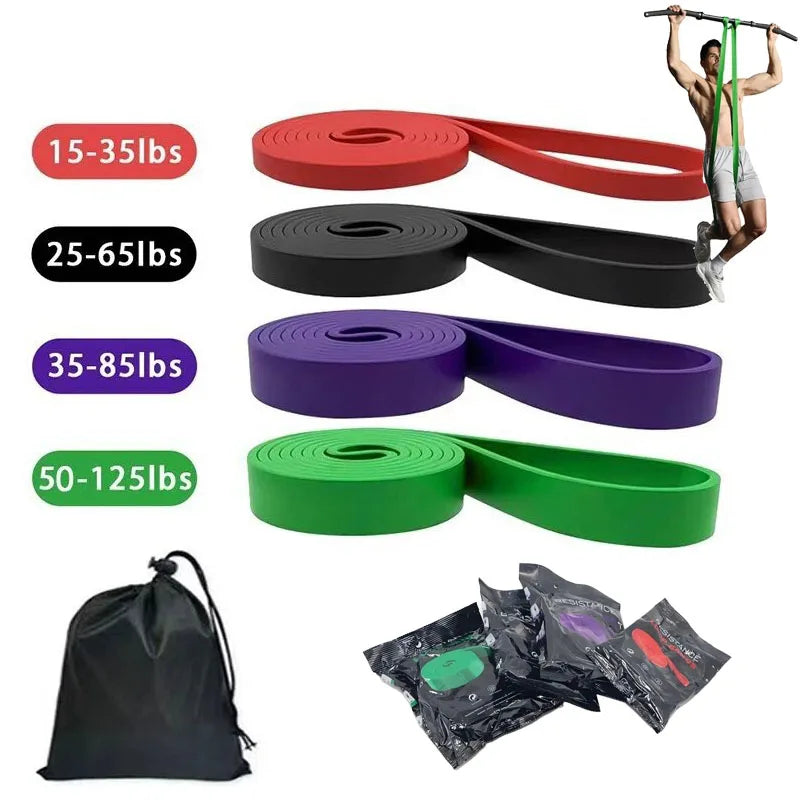 Four Piece Pull Up Assistance Bands Full Body Fitness
