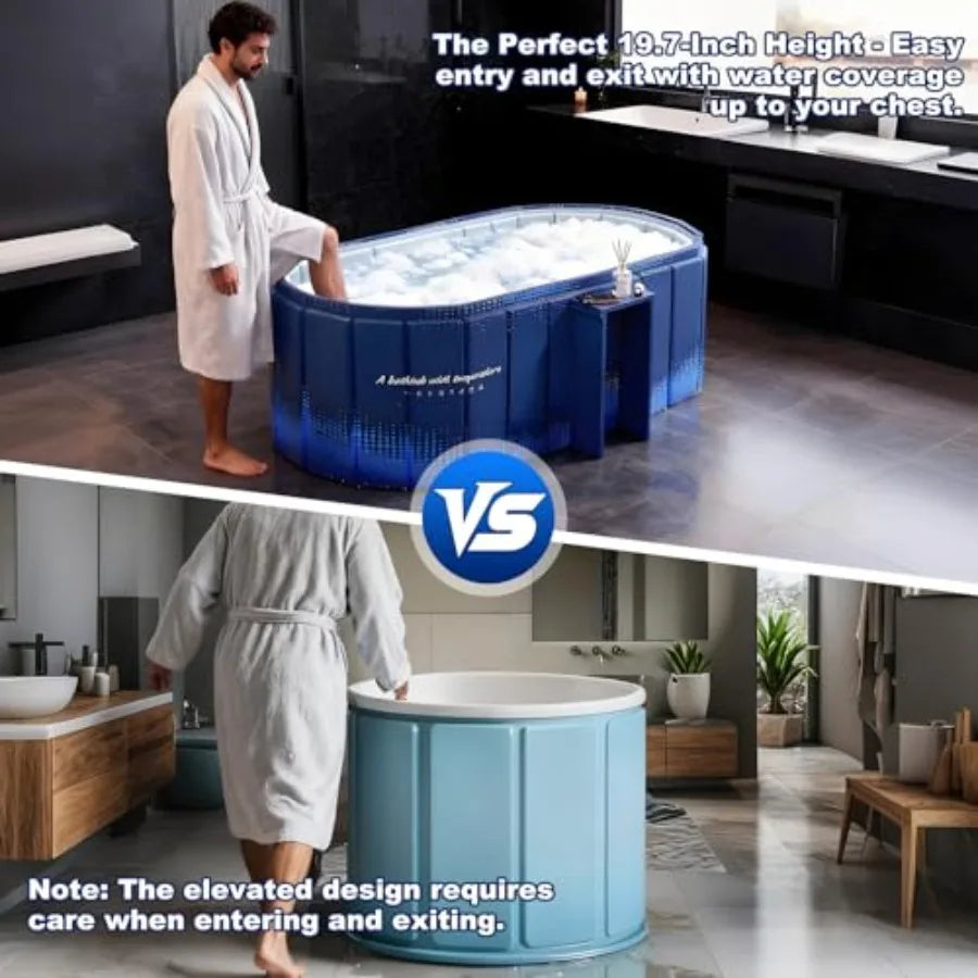 Portable Collapsible Cold Plunge Tub Foldable Ice Bath For Spa
